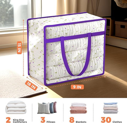 Budding Joy 6 Pack Clear Zippered Storage Bags - Image 4