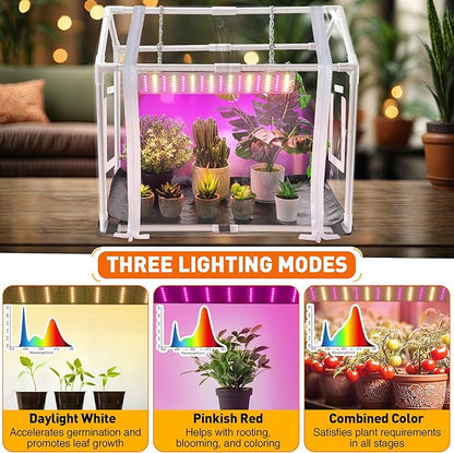 Meonum Mini Greenhouse for Indoor Outdoor, 23.6"L x 15.7"W x 19.6"H Portable - Image 5