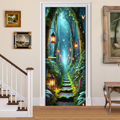 3D Door Stickers, Peel and Stick Vinyl Wallpaper ，Self-Adhesive Mural by BVBOX