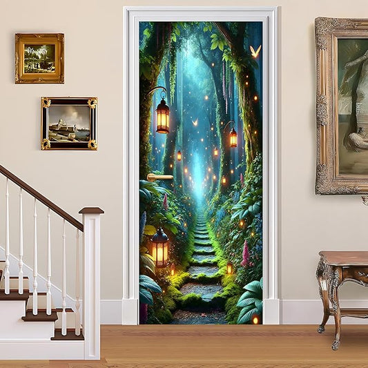 3D Door Stickers, Peel and Stick Vinyl Wallpaper ，Self-Adhesive Mural by BVBOX