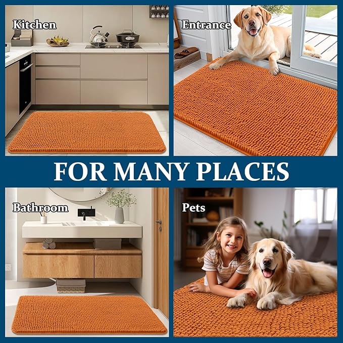 OLANLY Dog Door Mat for Muddy Paws 34x21, Absorbs Moisture and Dirt, Absorbent - Image 8