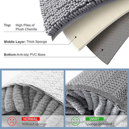 Smiry Luxury Chenille Round 24''x24'', Extra Soft and Absorbent Shaggy Bathroom - Image 5