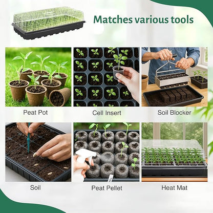MIXC 5 Pack 1020 Seed Starter Trays - Image 6