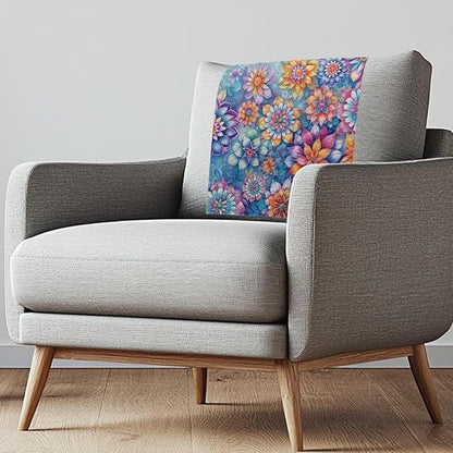 Tropical Flower Sofa Headrest Covers Anti-Fade Protective Sofa Covers by Unknown
