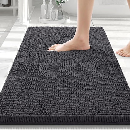 Smiry Luxury Chenille Bathroom Rugs 30x20, Extra Soft and Absorbent Shaggy Bath by Smiry