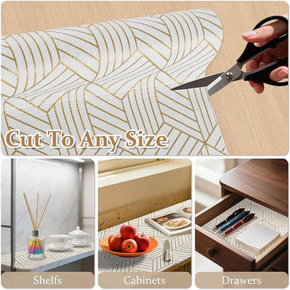 FINNEZ Drawer and Shelf Liner for Kitchen Cabinet Non Adhesive Non Slip 17in x - Image 7