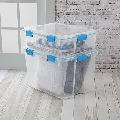 80 Quart Gasket Box, Weather-Resistant Large Clear Storage Bin - Image 6