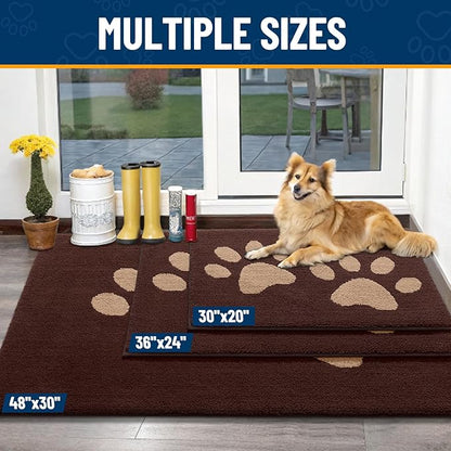 Smiry Dog Door Mat for Muddy Paws, Absorbs Moisture and Dirt, Low-Profile - Image 3