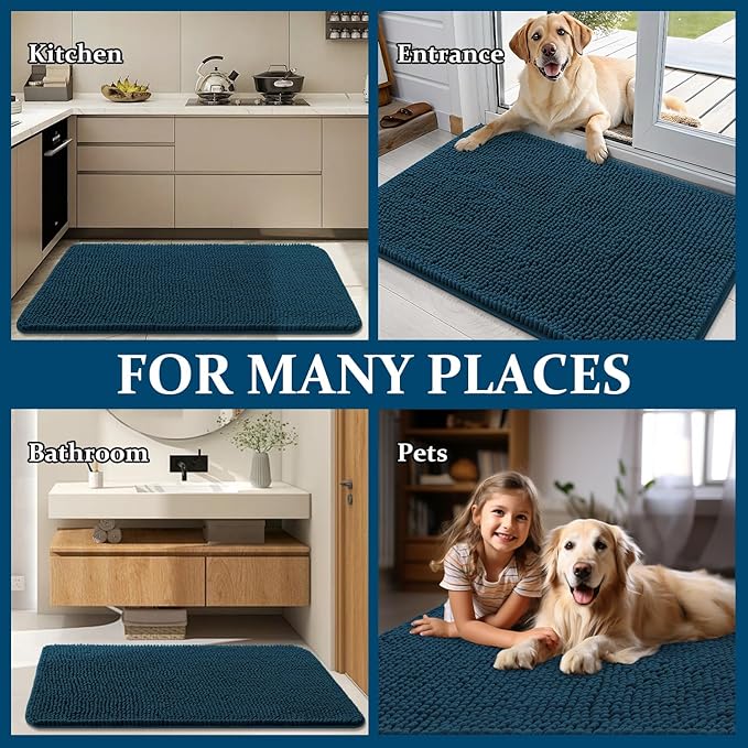 OLANLY Dog Door Mat for Muddy Paws 47x17, Absorbs Moisture and Dirt, Absorbent - Image 8