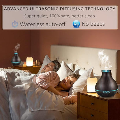 BZseed Aromatherapy Essential Oil Diffusers, Waterless Auto-Off, 7 Color LED - Image 4