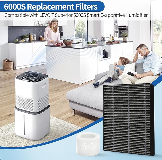 4-Pack Humidifier Premium Replacement Filters - Image 2