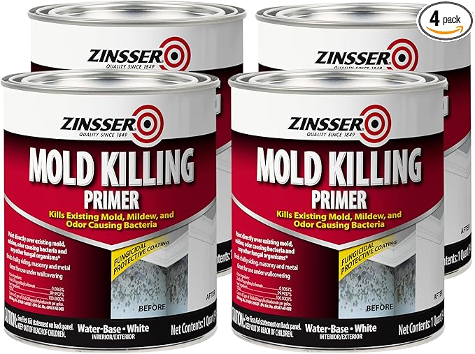 Rust-Oleum Zinsser 276087-4PK Mold Killing Primer, 4 Pack by Rust-Oleum
