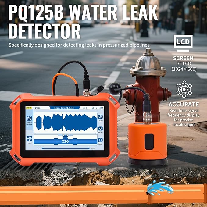 PQWT Underground Water Leak Detectors PQ125B Outdoor Wall Pipe Water Leakage - Image 2