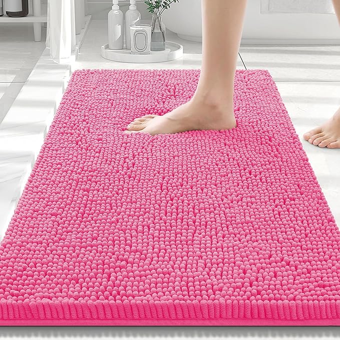 Smiry Luxury Chenille Bathroom Rugs 30x20, Extra Soft and Absorbent Shaggy Bath by Smiry