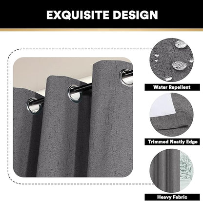 PrinceDeco Blackout Curtains 64" Long 2 Panels Set 100% Blackout Curtains - Image 6