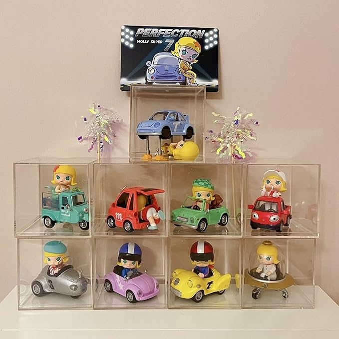 KissYou Acrylic Box with Lid 2 Pieces Clear Square Cube Jewelry Storage Box - Image 9