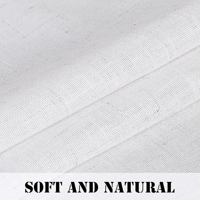H.VERSAILTEX Linen Curtains Pair Set Functional Open Weave Curtain Highly - Image 4