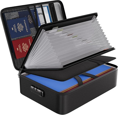 ENGPOW File Organizer Bag with 13 Pocket Accordion File Folder, Fireproof by ENGPOW