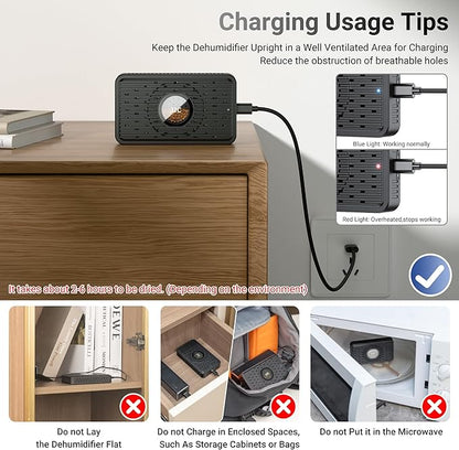Auto Power-off Rechargeable Desiccant Dehumidifier - Image 6
