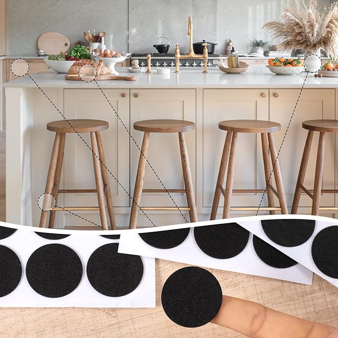 160 Pcs Small Felt Furniture Pads, Self-Adhesive EVA Foam Dot Circles, Round - Image 5