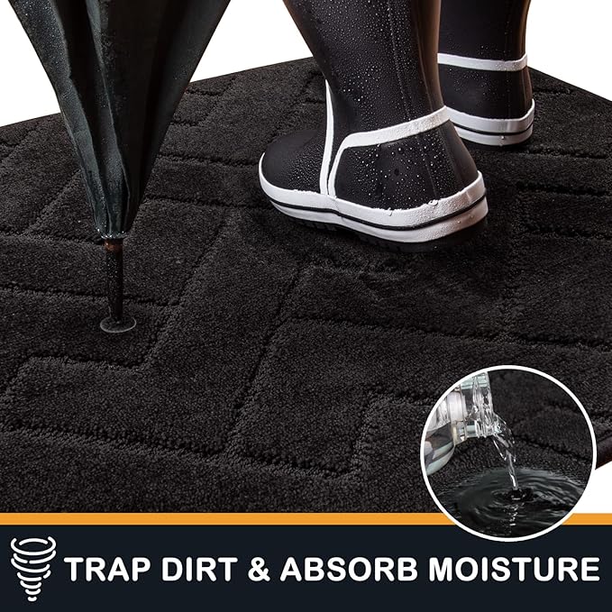 PURRUGS Dirt Trapping Door Mat 32" x 70", Non-Slip Machine Washable Entry Rug - Image 5