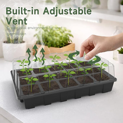 Gardzen 5-Pack Seed Starter Kits, Reusable Plant Germination Trays - Image 5