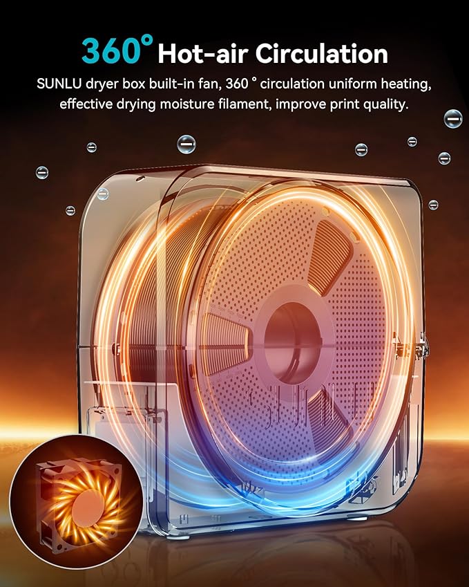 SUNLU Official Filament Dryer S1 Plus, Built-in Circulation Fan, 3D Printer - Image 2