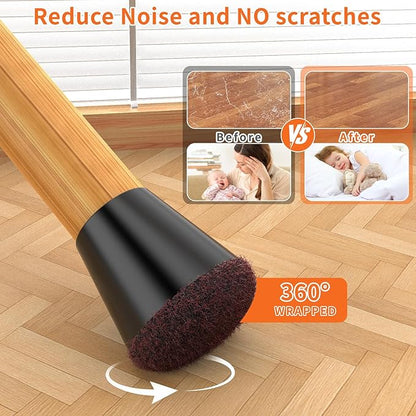 24 Pcs Silicone Chair Leg Floor Protectors Extra Small，Purple Chair Leg Covers - Image 4