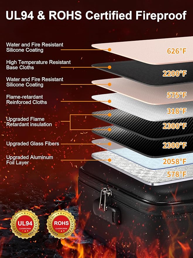 SMARTAKE Fireproof Document Box - Image 4