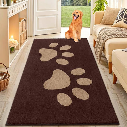 Smiry Dog Door Mat for Muddy Paws, Absorbs Moisture and Dirt, Low-Profile by Smiry