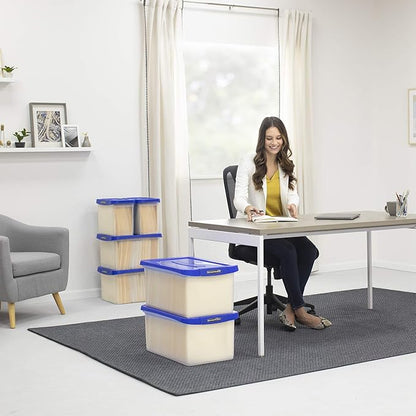 Bankers Box Heavy Duty Portable Plastic File Box - Image 7