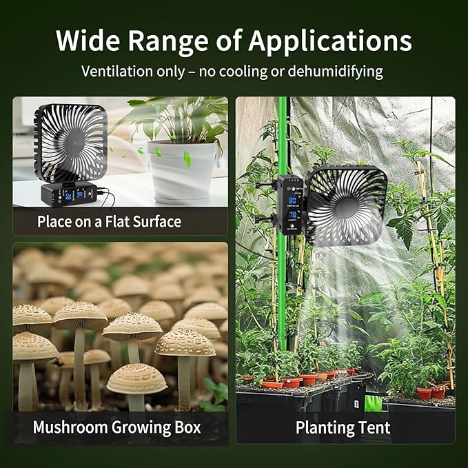 Grow Tent Fan 6”, LCD Display - Image 7
