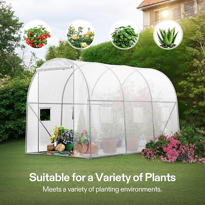 VIVOSUN 10x7x7 Ft. Large Walk in Greenhouse, Garden Plant Hot House - Image 7