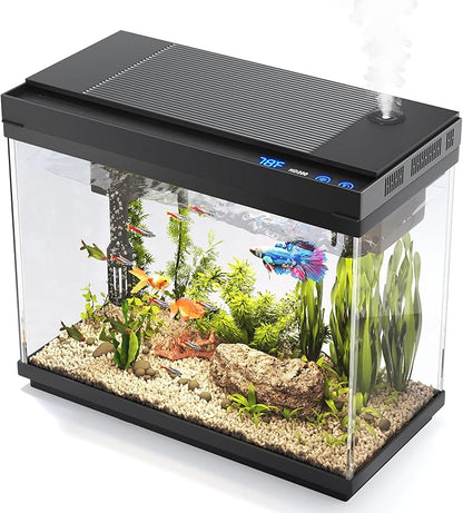 Fish Tank, 2.4 Gallon Fish Aquarium, Fish Tank Starter kit by VEHIPA