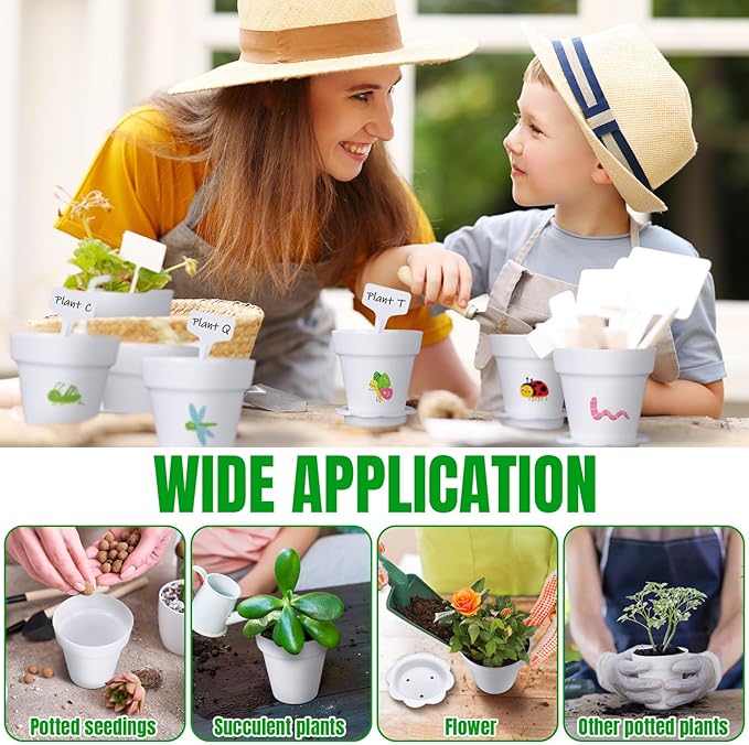 30 Pcs Plant Nursery Pots with Humidity Dome 2.95'' Small Plant Pots Plastic - Image 6