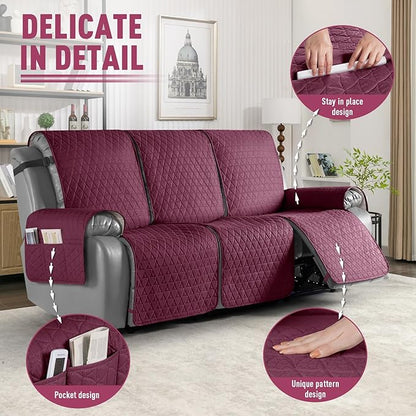 TAOCOCO 100% Waterproof Recliner Cover, Non-Slip Washable Reclining Couch Cover - Image 6