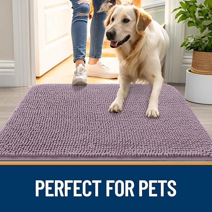 OLANLY Dog Door Mat for Muddy Paws 59x24, Absorbs Moisture and Dirt, Absorbent - Image 6