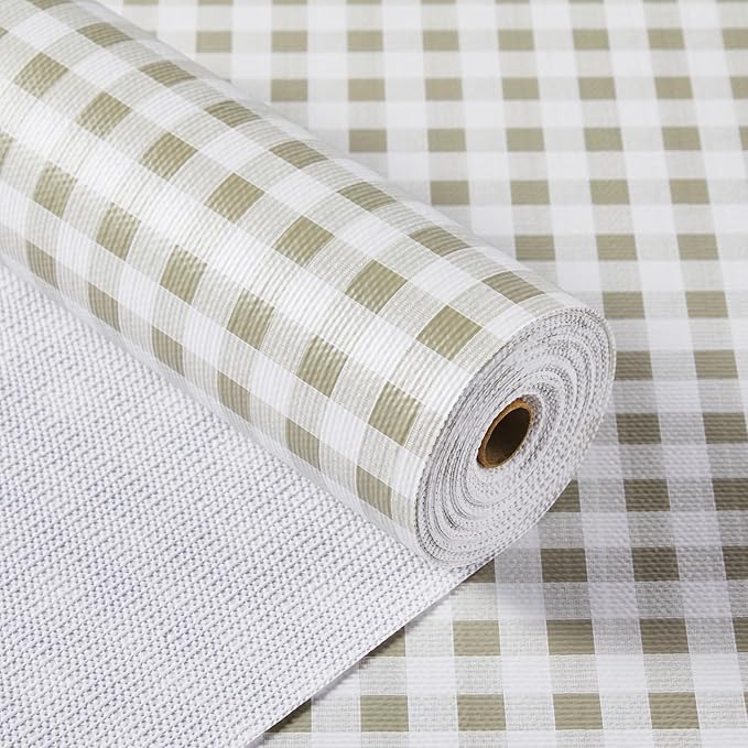 Shelf Liner for Kitchen Cabinets Non-Adhesive Non-Slip Drawer Liners for Dresser by MIAONET