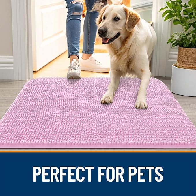 OLANLY Dog Door Mat for Muddy Paws 47x32, Absorbs Moisture and Dirt, Absorbent - Image 6