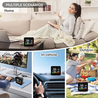 9-in-1 Indoor Air Quality Monitor: Detects PM2.5, Temperature & Humidity - Image 6