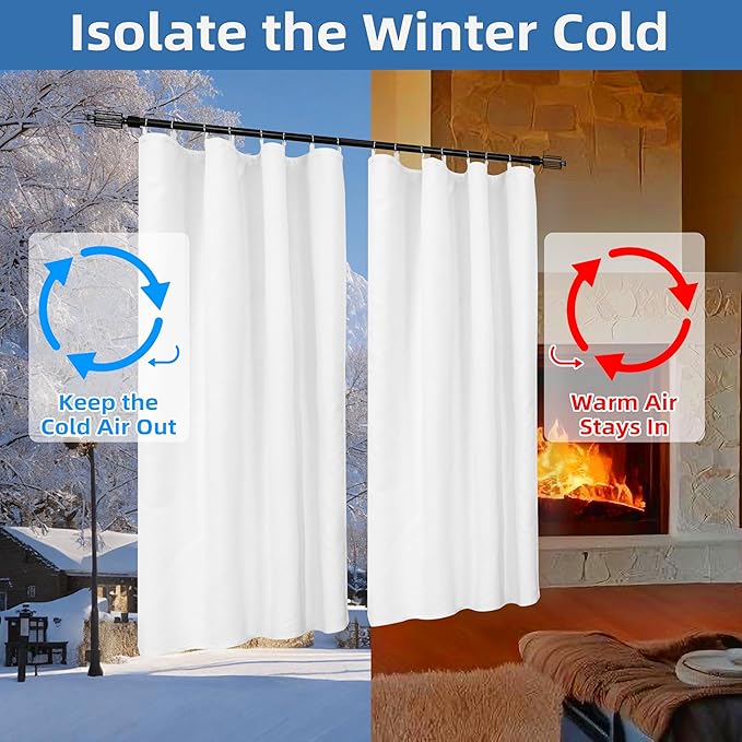 DriftAway Soundproof Thermal Insulated Quilted Curtain Liners - Image 3