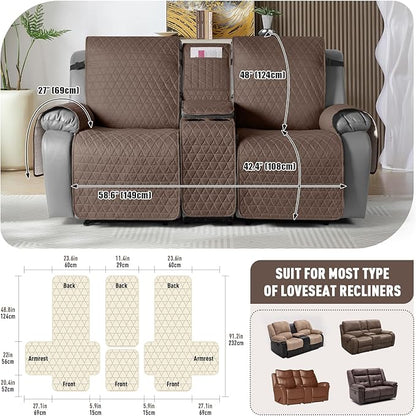 TAOCOCO 100% Waterproof Loveseat Recliner Couch Sofa Covers - Image 3