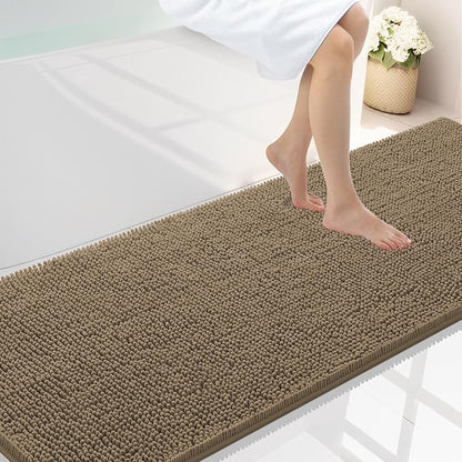 Smiry Luxury Chenille Bathroom Rugs 70x24, Extra Soft and Absorbent Shaggy Bath by Smiry