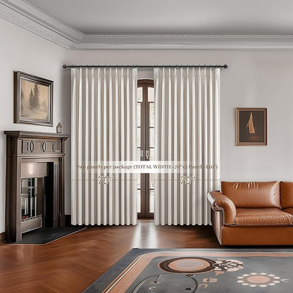 Pinch Pleated Blackout Curtains 70 Inches Wide - Image 7