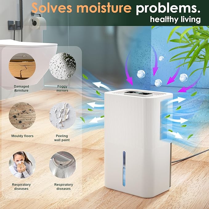Portable Home Dehumidifier for Basements Bathroom Bedroom|91 OZ Tank|900 sq.ft - Image 7