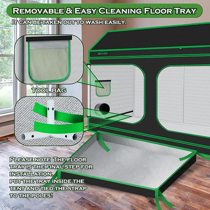 96"x48"x72" Roof Cube Grow Tent - Image 6