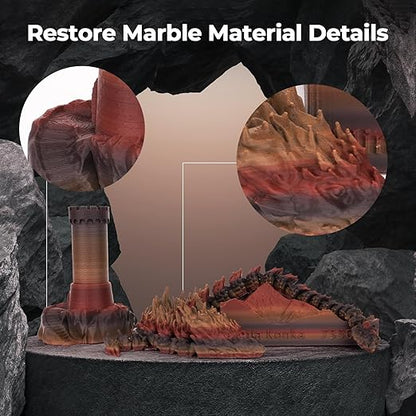 AMOLEN Marble PLA Filament 1.75mm Bundle, Rainbow Rock PLA 3D Printer Filament - Image 4