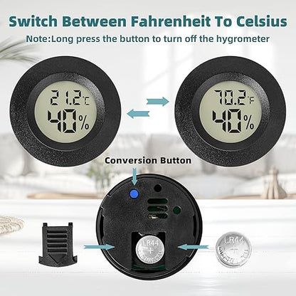 Mini Hygrometer Indoor/Outdoor Humidity Meter Hygrometer Thermometers 4 Pack - Image 5