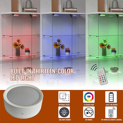 Yoluckea 4 Tier Glass Display Cabinet - Image 3