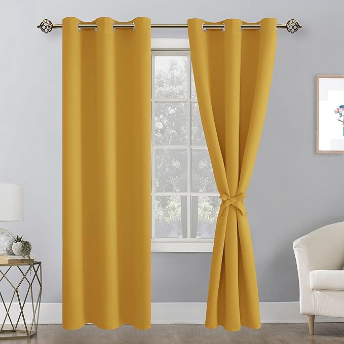 Hiasan Blackout Curtains for Bedroom, 42 x 84 Inches Long - Image 7